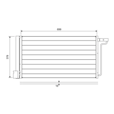Imagem de VALEO 822727 Condensador com secador 23mm Alumínio 378mm FORD: FOCUS 3 Turnier, C Max 2,