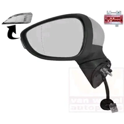 Imagem de Espelho retrovisor Van Wezel 1808817 esquerda com subcapa completo, não esférico, para regulação eléctrica dos espelhos, aquecível