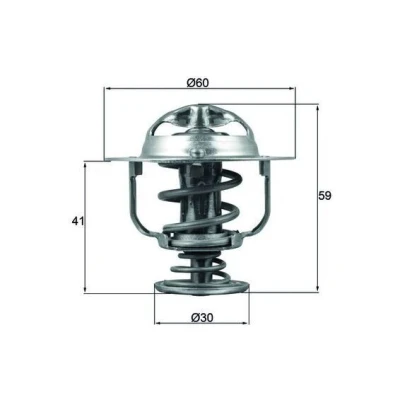 Imagem de MAHLE ORIGINAL TX 177 82D Termóstato, líquido de refrigeração 82 60 com junta TOYOTA: Land Cruiser Prado 70 SUV, HILUX 6 Pick up