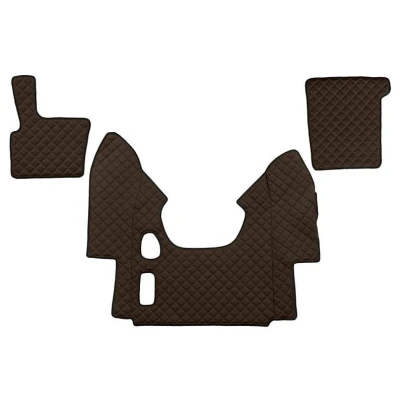 Imagem de F CORE FL16 BROWN Conjunto de tapete chão Couro artificial à frente 3 castanho