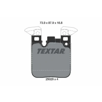 Imagem de TEXTAR 2502901 Jogo de pastilhas para travão disco preparado indicador aviso desgaste com pesos equilíbrio BMW: 3 Sedan, 2 Coupe