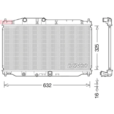Imagem de DENSO DRM40043 Radiador, arrefecimento do motor 325 656 16 HONDA: CIVIC 9