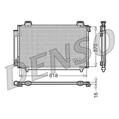 Imagem de DENSO DCN50016 Condensador com secador 618x370x16 R 134a 618 TOYOTA: Avensis II Station Wagon