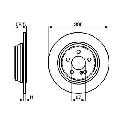 Imagem de BOSCH 0 986 478 472 Disco de travão 300 11 5 112 cheio revestido MERCEDES BENZ: Classe S Sedan, Coupe