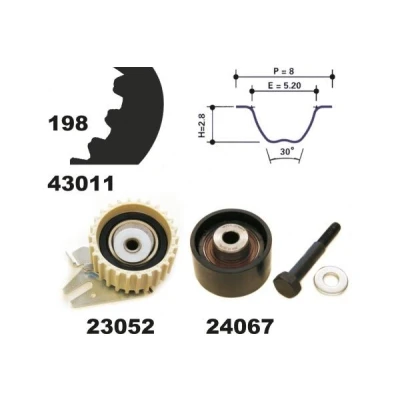 Imagem de MAPCO 23011 Jogo de correias dentadas 198 ALFA ROMEO: 156 Sportwagon, 147, Sedan, FIAT: Stilo Hatchback