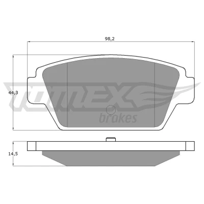 Imagem de TOMEX brakes TX 11 54 Jogo de pastilhas para travão disco Eixo traseiro MITSUBISHI: ECLIPSE 1, Lancer 4, COLT 3