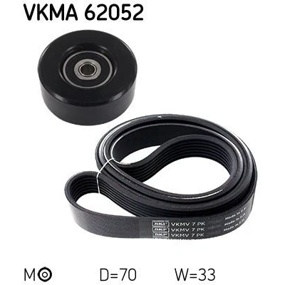 Imagem de SKF VKMA 62052 Jogo de correias trapezoidais estriadas NISSAN: Qashqai / Qashqai+2 I