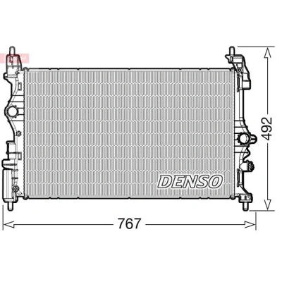 Imagem de DENSO DRM20051 Radiador, arrefecimento do motor 620mm 376mm 16mm OPEL: Corsa E Hatchback