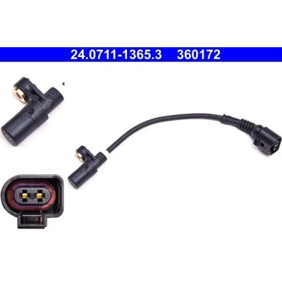 Imagem de ATE 24.0711 1365.3 Sensor de ABS 226 AUDI: A3 Hatchback, TT Coupe, Roadster, VOLKSWAGEN: Golf 4