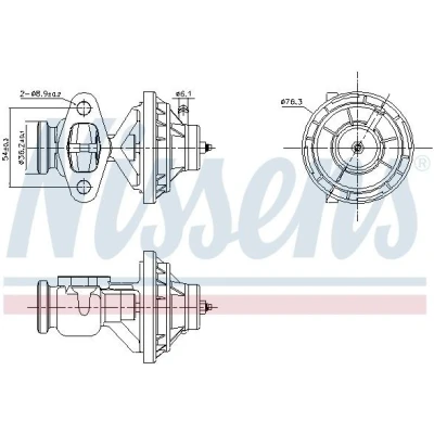 Imagem de NISSENS 98342 Válvula EGR sem radiador da recirculação dos gases de escape VOLKSWAGEN: Golf 4, Polo IV Hatchback, Caddy 3, SEAT: Ibiza 3
