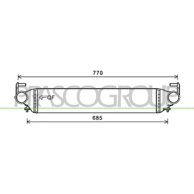 Imagem de PRASCO FT060N001 Intercooler com acoplamentos rápidos