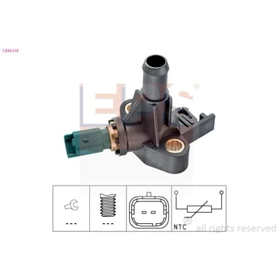 Imagem de EPS 1.830.318 Sensor da Temperatura do Líquido de Refrigeração Made in Italy OE Equivalent FIAT: Punto II Hatchback, Panda I Hatchback