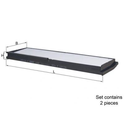 Imagem de MAHLE ORIGINAL LA 862/S Filtro, ar do habitáculo Filtro de partículas 374,0 86 22,5 MERCEDES BENZ: W124 Sedan, Classe E Cabrio, Sedan