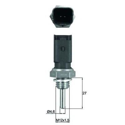 Imagem de MAHLE ORIGINAL TSE 25 Sensor da Temperatura do Líquido de Refrigeração com junta FIAT: Punto II Hatchback, Grande Stilo Hatchback