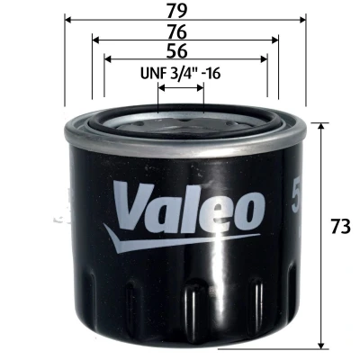 Imagem de VALEO 586159 Filtro de óleo UNF 3/4&quot; 16 aparafusado ALFA ROMEO: Stelvio, Giulia Sedan, CHRYSLER: 300C Touring, Sebring III Sedan