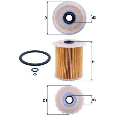 Imagem de MAHLE ORIGINAL KX 75D Filtro de Combustível Cartucho filtrante RENAULT: CLIO 1, MEGANE Rapid Van