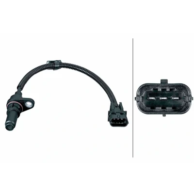 Imagem de HELLA 6PU 358 381 031 Gerador de Impulsos 3pólos Sensor Hall com retentor, cabo