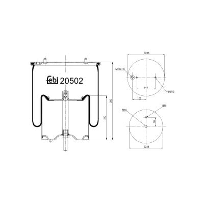 Imagem de FEBI BILSTEIN 20502 Fole, suspensão pneumática SCANIA: P,G,R,T series