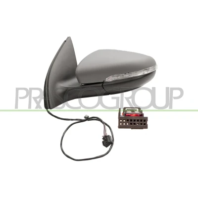 Imagem de Espelho retrovisor Prasco VG0387324 esquerda com subcapa aquecível, dobrável electricamente, iluminação circundante, sem cor VOLKSWAGEN: GOLF 6