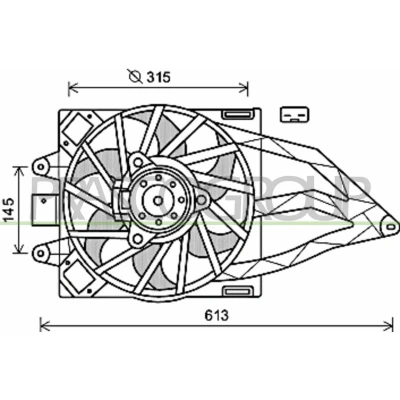 Imagem de PRASCO FT122F005 Ventilador de Radiador 315