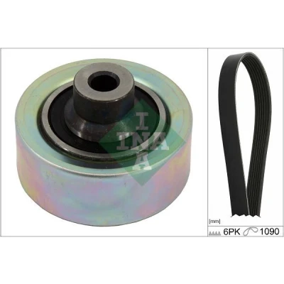 Imagem de INA 529 0403 10 Jogo de correias trapezoidais estriadas PEUGEOT: 207 Hatchback, 307 SW, CITROËN: C4 I Grand Picasso