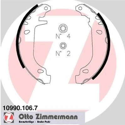 Imagem de ZIMMERMANN 10990.106.7 Maxilas de Travão 180 32 A imagem corresponde ao volume fornecimento CITROËN: Xsara Hatchback, ZX Carrinha, Hatchback