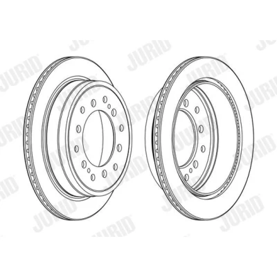 Imagem de JURID Disco de travão 312mm 18mm 6 ventilado revestido 563157JC 4243160311,424310K230,4243160130,4243160190 Discos