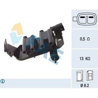 Imagem de FAE 80419 Bobina de ignição Tipo ligação DIN