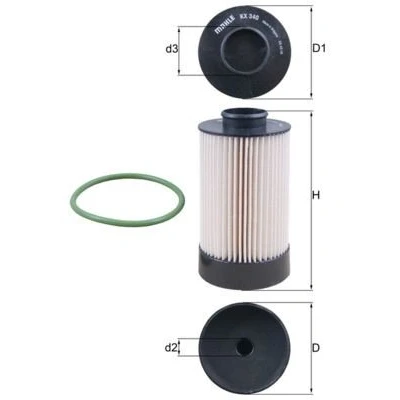 Imagem de MAHLE ORIGINAL KX 340D Filtro de Combustível Cartucho filtrante IVECO: DAILY 6 , 4, Pritsche/Fahrgestell