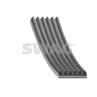 Imagem de SWAG 33 10 4406 Correia trapezoidal estriada 1005 6 EPDM (borracha de etileno propileno dieno) VOLKSWAGEN: Polo V Hatchback, Golf 7, Scirocco III