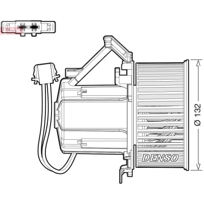 Imagem de DENSO DEA02009 Ventilador do Habitáculo para veículo com volante à esquerda AUDI: A4 B8 Avant, Sedan