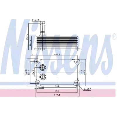 Imagem de NISSENS 90698 Radiador de Óleo sem caixa do filtro óleo FORD: Transit Mk5 Van, Mk6 LAND ROVER: Defender SUV Cabrio