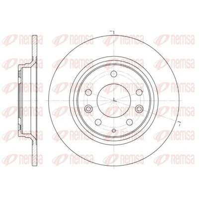 Imagem de REMSA 6881.00 Disco de travão Eixo traseiro 279,7, 279,7 10 5 cheio MAZDA: 6 Sedan, SW, Carrinha