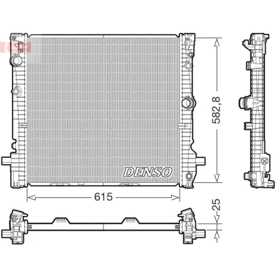Imagem de DENSO Radiador, arrefecimento do motor 615mm 583mm 25mm DRM05124