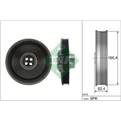 Imagem de INA 544 0171 10 Polia da Cambota 166,4 MINI: Countryman, Hatchback