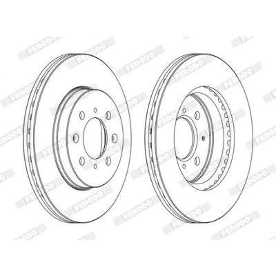 Imagem de FERODO PREMIER Coat+ disc DDF1510C Disco de travão 262 21 4 ventilado revestido com parafusos HONDA: JAZZ 4, Civic 7 Limousine