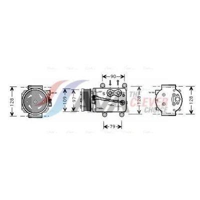 Imagem de PRASCO FDAK105 Compressor Scroll90v R 134a FORD: Transit Connect Mk1 Van, Focus Carrinha, Fusion MAZDA: 2 Hatchback