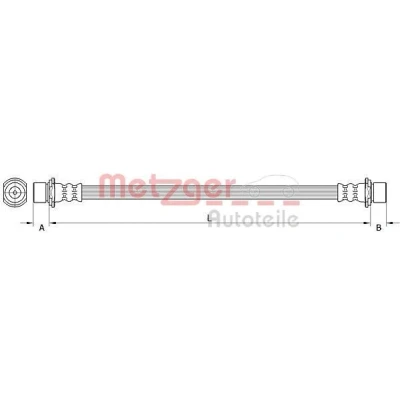 Imagem de METZGER 4111503 Mangueira de Travão Eixo traseiro direito, interior 129
