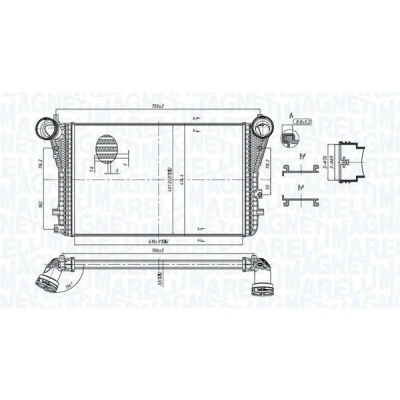 Imagem de MAGNETI MARELLI 351319204040 Intercooler VOLKSWAGEN: Passat B6 Sedan, Variant, CC