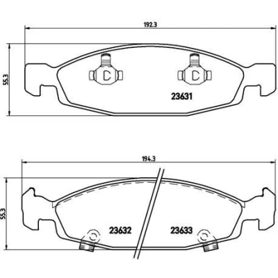 Imagem de BREMBO P 37 005 Jogo de pastilhas para travão disco com avisador sonoro desgaste grampo do êmbolo sem acessórios JEEP: GRAND CHEROKEE 2