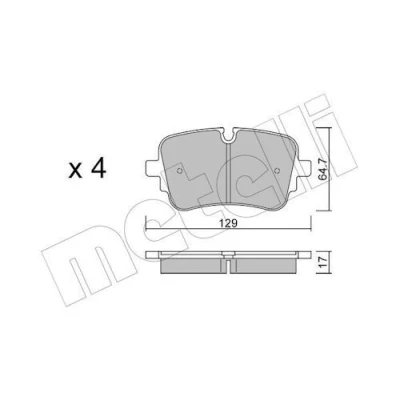 Imagem de METELLI 22 1130 1 Jogo de pastilhas para travão disco preparado indicador aviso desgaste AUDI: Q7, A7 Sportback, VOLKSWAGEN: Touareg III