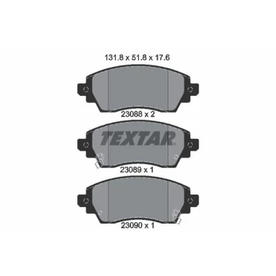 Imagem de TEXTAR 2308801 Jogo de pastilhas para travão disco com avisador sonoro desgaste TOYOTA: Corolla VIII Liftback