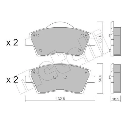 Imagem de METELLI 22 1249 0 Jogo de pastilhas para travão disco excl. contacto aviso desgaste VOLVO: XC40