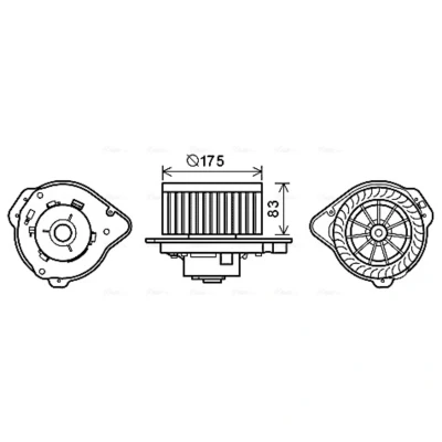 Imagem de PRASCO VO8174 Motor eléctrico, ventilador do habitáculo