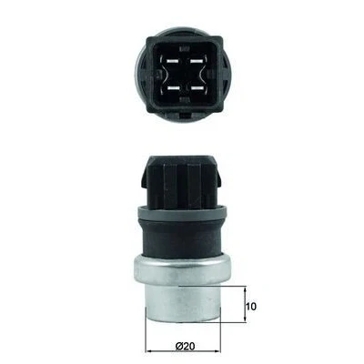 Imagem de MAHLE ORIGINAL TSE 24 Sensor da Temperatura do Líquido de Refrigeração com junta VOLKSWAGEN: Transporter 4 Bus, 4, Golf Cabrio
