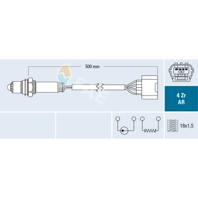 Imagem de FAE 75633 Sonda lambda NISSAN: Qashqai / Qashqai+2 I, MICRA 4, Murano II