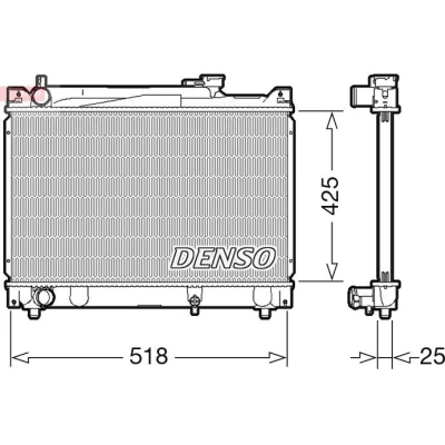 Imagem de DENSO DRM47030 Radiador, arrefecimento do motor 518 425 25 SUZUKI: Vitara I SUV, Grand 1 SUV