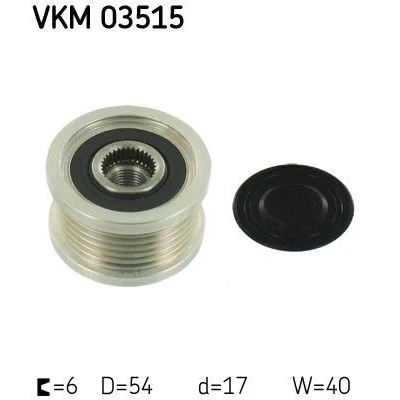 Imagem de SKF VKM 03515 Polia Roda Livre do Alternador 40