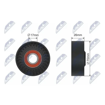 Imagem de NTY RNK IS 000 Rolo tensor, correia trapezoidal 70mm