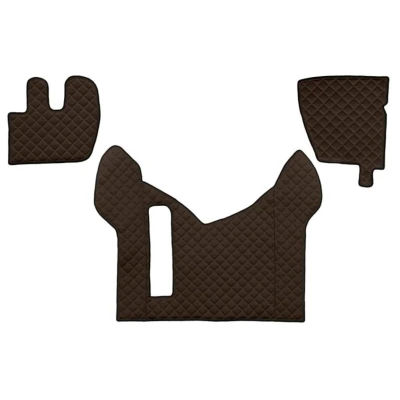 Imagem de F CORE FL07 BROWN Conjunto de tapete chão Couro artificial à frente 3 castanho